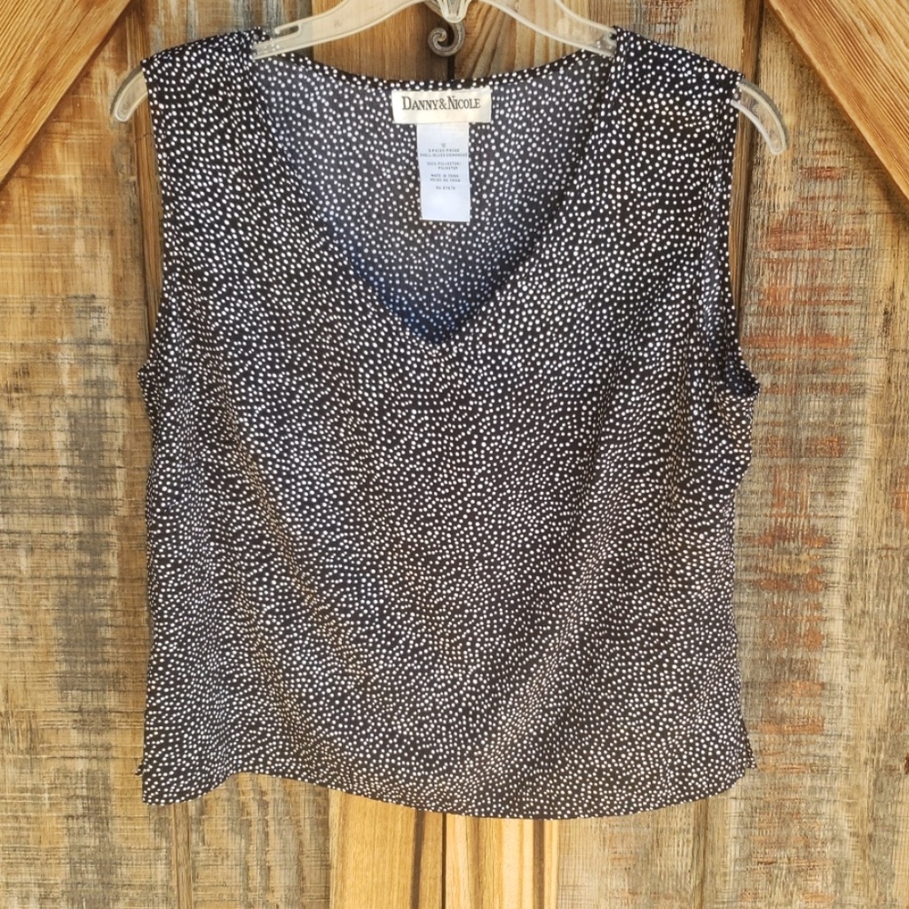 Danny & Nicole Black Tank Shell Camisole Size 10